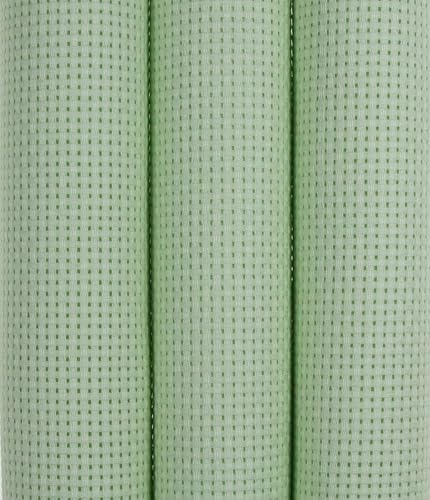 KCS 3 pc of 15" x 18"(38cmx45cm) Counted Cross Stitch Cotton Aida Cloth Needlework Rolled Fabric Box,11CT,Light Green - color: Light Green, size: 11CT