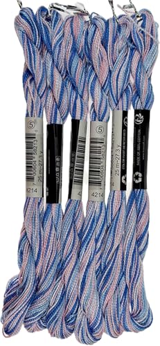 KCS 162 Yards(150 Meters) Mercerized Pearl Cotton Crochet Needlepoint Thread,Size 5 (4214, 6 skeins) - color: 4214
