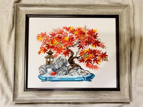 RIOLIS 2044 Autumn Bonsai Counted Cross Stitch Kit 11.75 x 9.5 in - style: Autumn Bonsai 2044