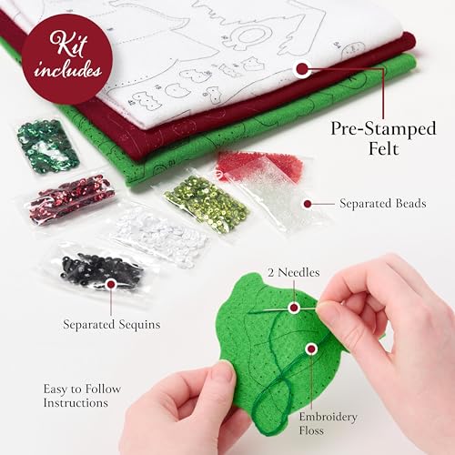 Bucilla Felt Applique 6 Piece Ornament Making Kit, Polar Pals, Perfect for DIY Arts and Crafts, 89752E - style: Ornaments