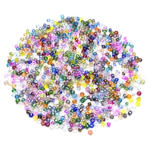GLRXMX 2100Pcs Glass Beads 2mm Round Seed Beads for Jewelry Making - color: Colorful