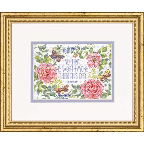 Dimensions 70-65207 This Day Verse Counted Cross Stitch Kit, 14 Count White Aida Cloth, 7'' x 5''