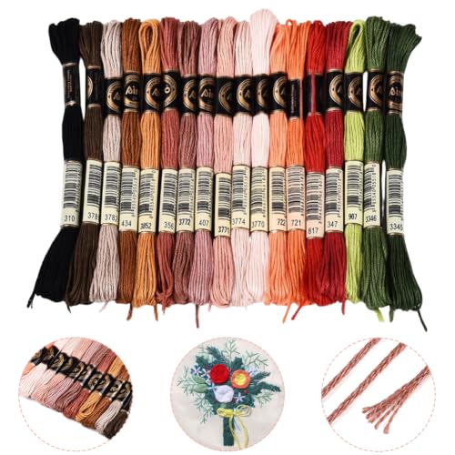 157.5 Yards Variegated Polyester Embroidery Floss for Sewing - color: Rich Maillard Color