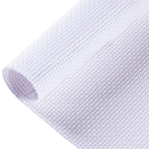 Aida Cloth Big Size 16 Count, White Cross Stitch Fabric, 39 inch by 60 inch - size: 16 count 39"x60"