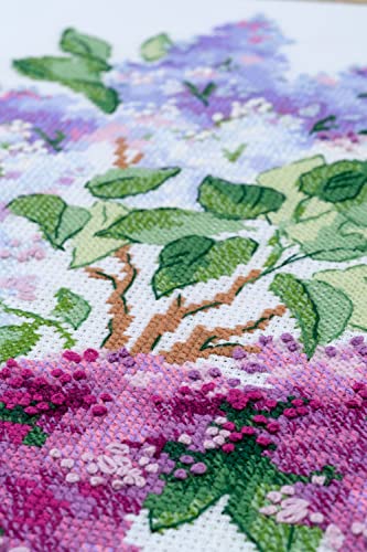 RIOLIS 2030 Lilac Blossoms Counted Cross Stitch Kit 15.75 x 15.75 in