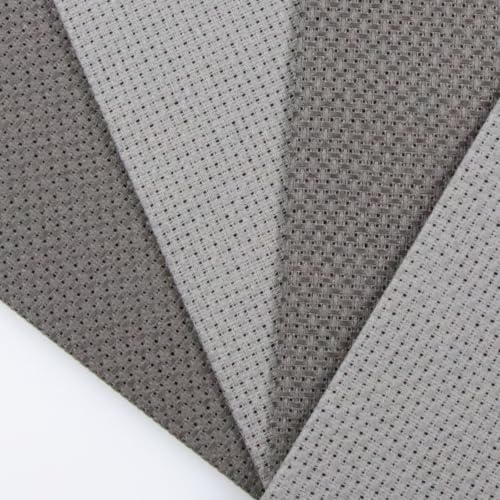 KCS 4/6 pc of 12" x 18"(30cmx45cm) 16 Count Cotton Aida Cloth Cross Stitch Fabric (4 pc,Medium Grey+Dark Grey) - color: Medium Grey+dark Grey, size: 4 pc