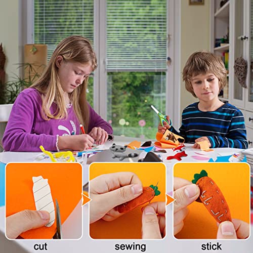HaoFeiJH 10 Pcs Green Felt Sheets, A4 8x12 Inch Felt Fabric for Crafts - color: Green-3