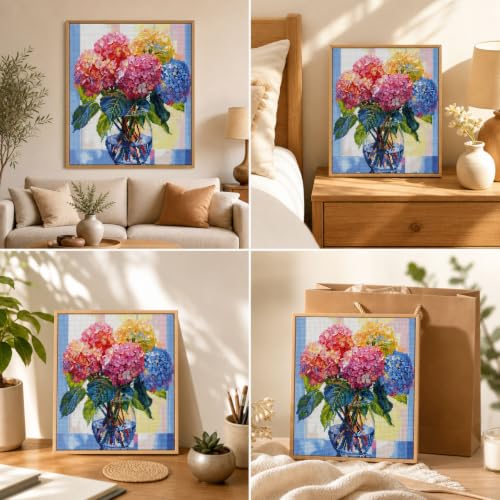 WUSARPLY Flower Stamped Cross Stitch Kits for Beginners Adults - color: J077