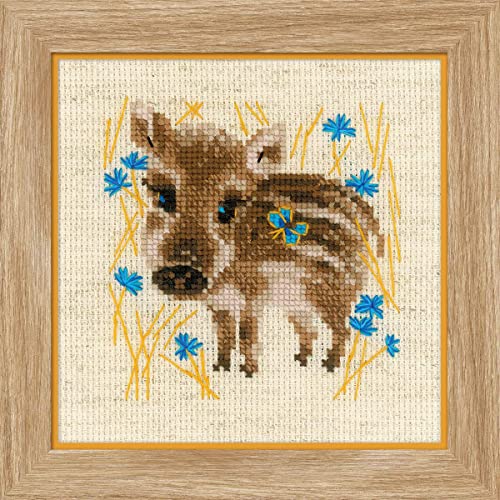 RIOLIS 1756 Little Boar Counted Cross Stitch Kit 5.12 x 5.12 in - style: Modern, Traditional