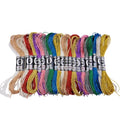 22 Skeins Metallic Embroidery Thread,Multi-Color Embroidery Floss for DIY