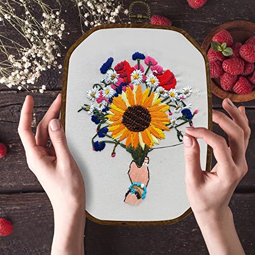 Resin Decorative Embroidery Hoop - 3 Square Pieces 10*7 inch Cross Stitch Hoops Set, Resin Embroidery Frame for Display Sewing Craft Hanging Ornament - style: Square-10*7inch-3pcs