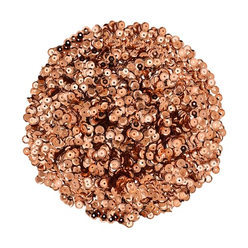 Mandala Crafts 6mm Cup Round Brown Sequins for Sewing Embroidery - color: Brown, size: 6mm Cup Sequins
