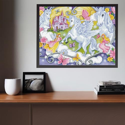DIAMOND DOTZ Princess Magic Unicorn Diamond Painting for Adults with Gems