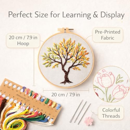 3 Pack Embroidery Kit for Beginners Adults