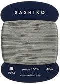 Yokota Daruma Sashiko Thread Single and Variegated Color (Grey, Thin 40M Card) - color: Grey