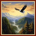 Funxvoot Stamped Cross Stitch Kits Beginners Full Range of Embroidery Kits for Adults 11CT Embroidery Patterns Needlepoint Kits Printed Cross Stitch Kits - (Eagles Soaring 18x18 inch) - color: Cross Stitch Kits 34