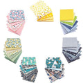 Aubliss 50pcs 100% Cotton Fabric Bundle 10" x 10" PreCut Fat Squares Sheets - color: Floral, size: 50PCS 10" x 10"