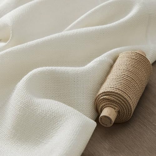 ZeeMart Grid Embroidered Square Hemmed Tablecloths 52x52in, Off-White - color: Off-white, size: 52" x 52" (Square)