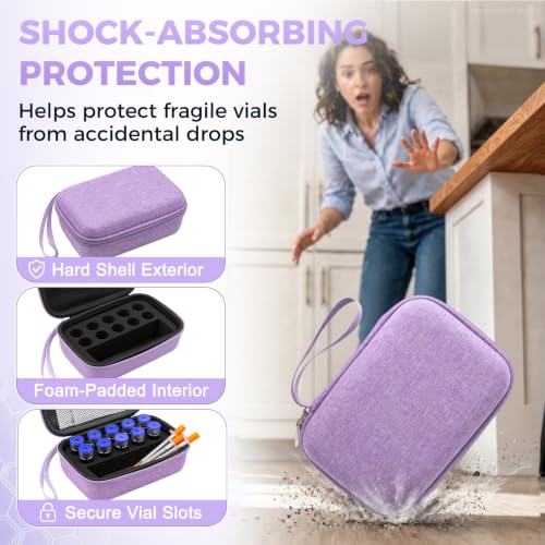 Peptide Case for Fridge, Insulin Vial Case for Diabetics - color: Purple-10×(1-10ml)