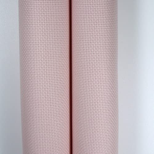 KCS 2 pc of 15" x 18" Counted Cross Stitch Cotton Aida Cloth Needlework Fabric (Pink, 14CT) - color: Pink, size: 14CT