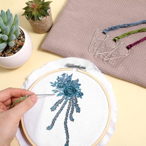 50 PCS Acrylic Embroidery Floss Drop, Clear Embroidery Thread Organizer Sewing Threads Winding Thread Bobbins Rectangle Cross Stitch Threads Bobbin Slim Floss Bobbin for Sewing Storage DIY Crafts