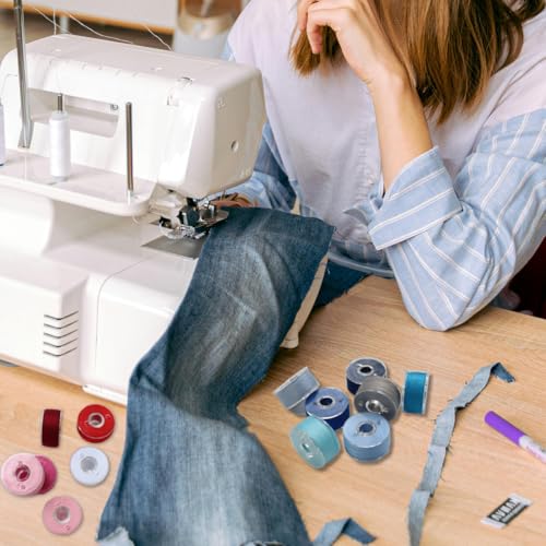 36 Pcs Bobbins and Sewing Threads with Bobbin Case - color: Multicolor