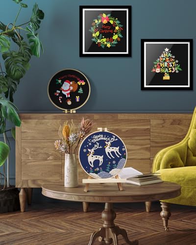 TINDTOP Christmas Embroidery Kit for Adult, Embroidery DIY Starter Kit - color: Christmas 4 Pack