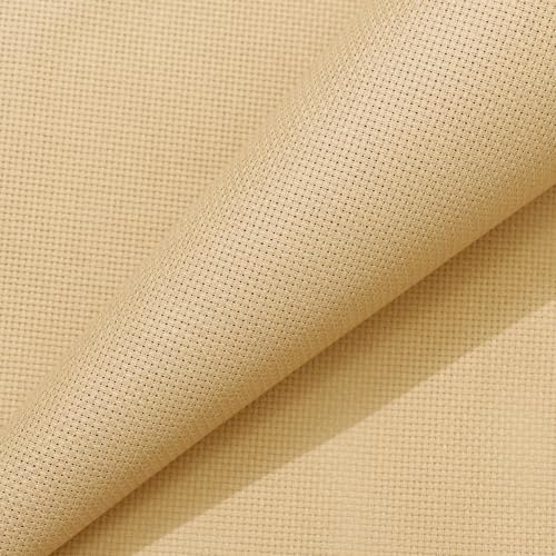 Aida Cloth 16 Count Cross Stitch Fabric,20×60inch (16CT,Khaki) - color: Khaki, size: 16CT