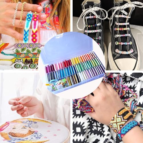 400+Pcs Vibrant Rainbow Embroidery Floss kit for Making Friendship Bracelets
