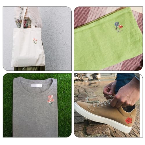 122 Pcs Embroidery Patterns Water Soluble Stick and Stitch Embroider Paper Wash Away Embroidery Stabilizers Tear Away Patterns Water Soluble Stabilizer for Hand Sewing Lover