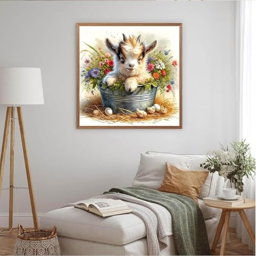 niurenmaoyi Highland Cow Stamped Cross Stitch Kits for Beginners,Flowers Counted Embroidery Craft Kits for Adults,Needlepoint Kits for Adults,Wall Art 13.8X13.8In - color: Cross Stitch Kits0429-01