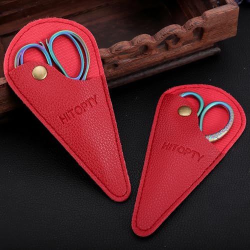 2-Pack 5.3 inches Small Scissors Protective Cover - color: red