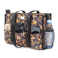 TOPDesign Utility Water Resistant Tote Bag with 13 Pockets, Zipper Closure - color: Baroque Gold, size: Large