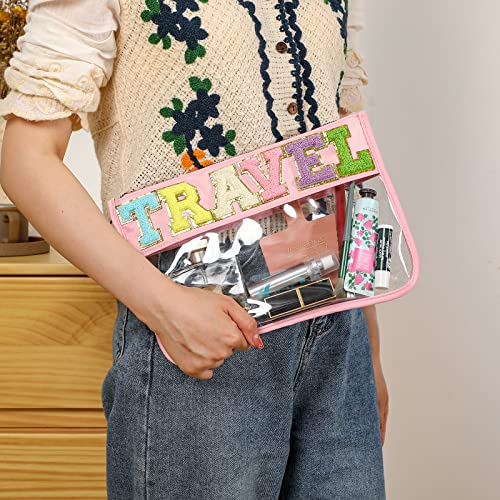 DYSHAYEN Clear Snacks Bag for Travel - color: Pink-Travel