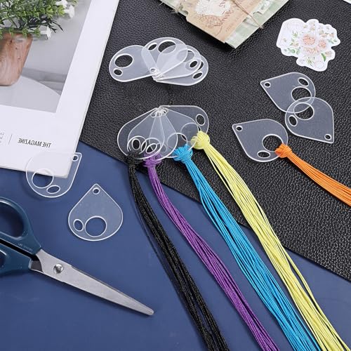 Clear Acrylic Bobbins, 40 PCS Embroidery Floss Organizer Drop Cross Stitch Thread Bobbins Embroidery Thread Organizers for Sewing Storage DIY Crafts Cross Stitch Supplies