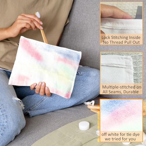 Koolmox 20 PCS Blank Canvas Makeup Bags, Bulk White Cosmetic Makeup Bags Canvas Pouch with White Zipper for Tie Dye, Embroidery, Patches, Heat Transfer Sublimation Painting DIY Customization - color: White White, size: Small (8x5'')