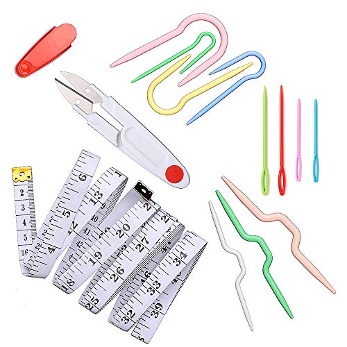 Exquiss 75 PCS Knitting Needles Set, Bamboo Double Pointed Knitting Needles (8-Inch/20cm Length) 15 Sizes: 3mm-10mm, 12pcs Crochet Hooks Set (6.1'' Length), 12 Sizes: 2mm-10mm