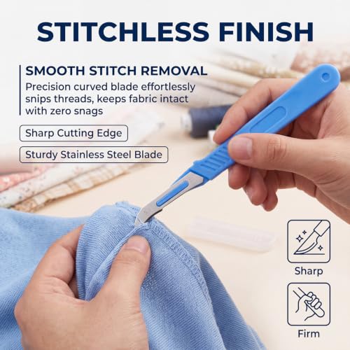 Mudder 10 Pcs Seam Rippers for with Protective Case Bulk, Two Size - style: Two Size