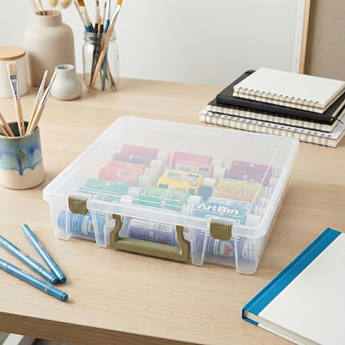 ArtBin Super Satchel 1-Compartment Craft Storage Box, Clear - color: Gold, size: 1 Pack