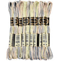 10 Skeins 87.5 Yards 6 Strands Hand Variegated Embroidery Floss Gradient Cross Stitch Thread Friendship Bracelet String Yarn Bracelets Threads Bulk for Sewing Crochet Crafts Stitching DIY - color: Colorful