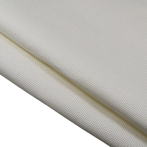 KCS 2 pc of 15" x 18"(38cmx45cm) Counted Cross Stitch Cotton Aida Cloth Needlework Fabric Box (Antique White, 11CT) - color: Antique White, size: 11CT