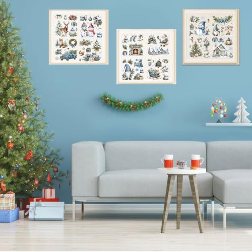 Winter Rub on Transfers for Crafts, Rustic Transfer Furniture Decals - style: Rustic Winter