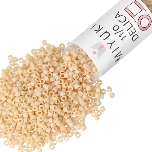 Miyuki Delica Seed Beads - color: DB1591 - Matte Opaque Pear AB