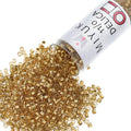 Miyuki Delica Seed Beads - color: DB2525 - Gold Plate Yellow-Lined