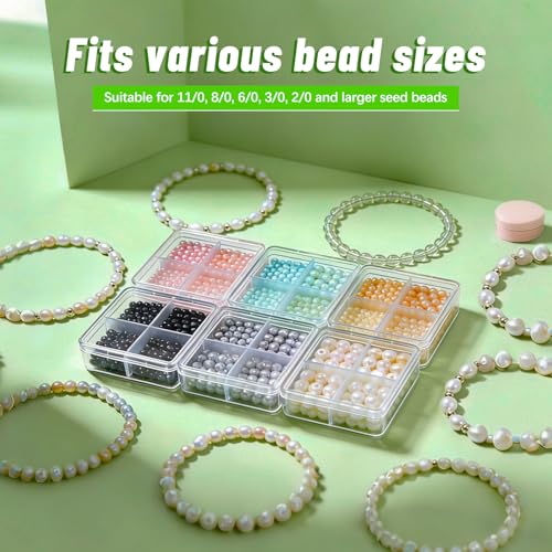 UOOU 86 Pcs Beading Needle Set, 6 Sizes Beading Needles for Seed Beads - color: Silver-86 Pcs