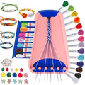 Maynacs Friendship Bracelet Making Kit for Girls 8-12, 28 Pre-Cut Threads - color: Pink/Dark Blue