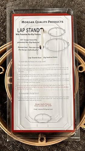 Morgan Quality Products 7"/10"/14" Lap Stand Hoop - Perfect for Hands-Free Embroidery, Quilting & Needlework