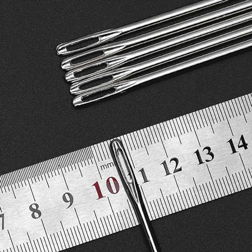 8" Professional Upholstery Needle 20cm Length 3mm Thickness, Big Eye Hand Sewing Needles for Stitching and Crafting Projects - style: 8 Inch X 1