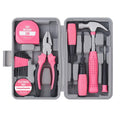 NIVOLT 13Pcs Pink Tool Set for Women, Household Hand Tool Kit with Hard Storage Case for Home Repair, Apartment, Dorm, DIY Projects, Gift for New Homeowners