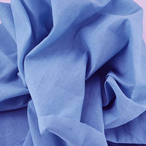 Rose Flavor Pre-Cut Quilting Linen Fabric,Craft Cloth,DIY for Sewing Crafting 60" by 1 Yard(Sky Blue) - color: Sky Blue
